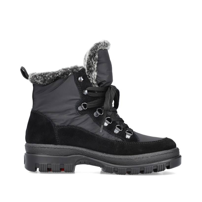 Rieker Artikelnummer X8222-00 Rieker Damen Schnürstiefel nachtschwarz Auslauf