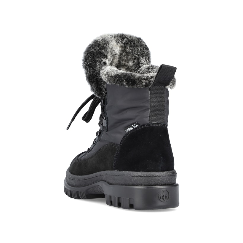 Rieker Artikelnummer X8222-00 Rieker Damen Schnürstiefel nachtschwarz Auslauf