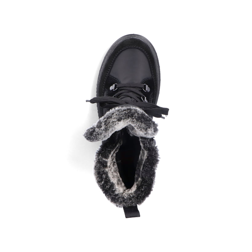 Rieker Artikelnummer X8222-00 Rieker Damen Schnürstiefel nachtschwarz Auslauf