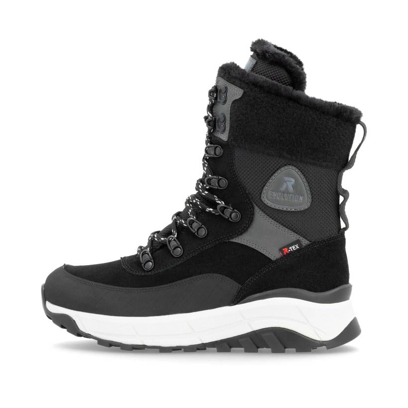 Rieker Artikelnummer W0066-00 Rieker Damen Schnürstiefel carbonschwarz