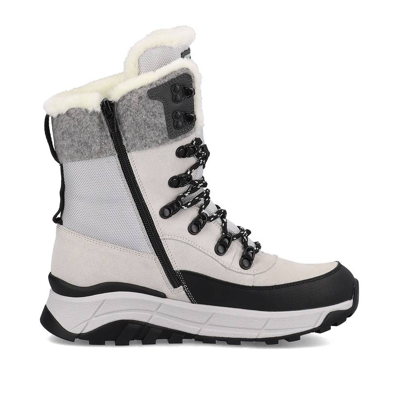 Rieker Artikelnummer W0066-60 Rieker Damen Schnürstiefel creamy-white black Online
