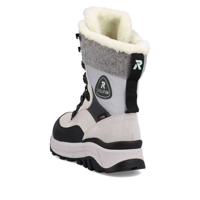 Rieker Artikelnummer W0066-60 Rieker Damen Schnürstiefel creamy-white black Online