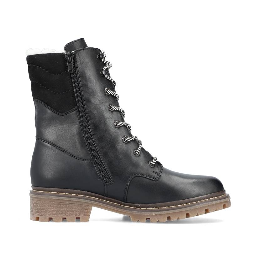 Rieker Artikelnummer Y9232-00 Rieker Damen Schnürstiefel tiefschwarz im Angebot