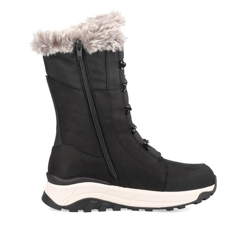 Rieker Artikelnummer W0070-00 Rieker Damen Schnürstiefel asphaltschwarz Schlussverkauf