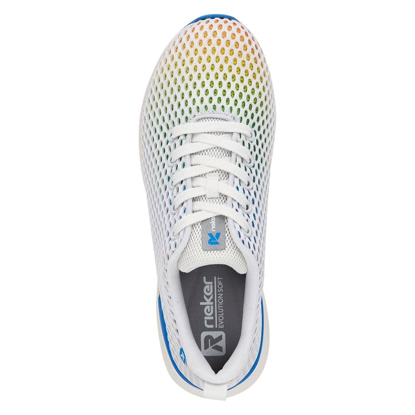 Rieker Artikelnummer 40101-90 Rieker Damen Sneaker Low crystal-white rainbow Auslauf
