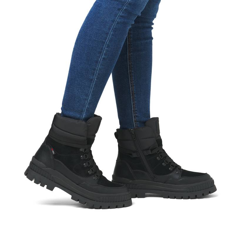 Rieker Artikelnummer W2171-00 Rieker Damen Schnürstiefel carbonschwarz Blitzverkäufe