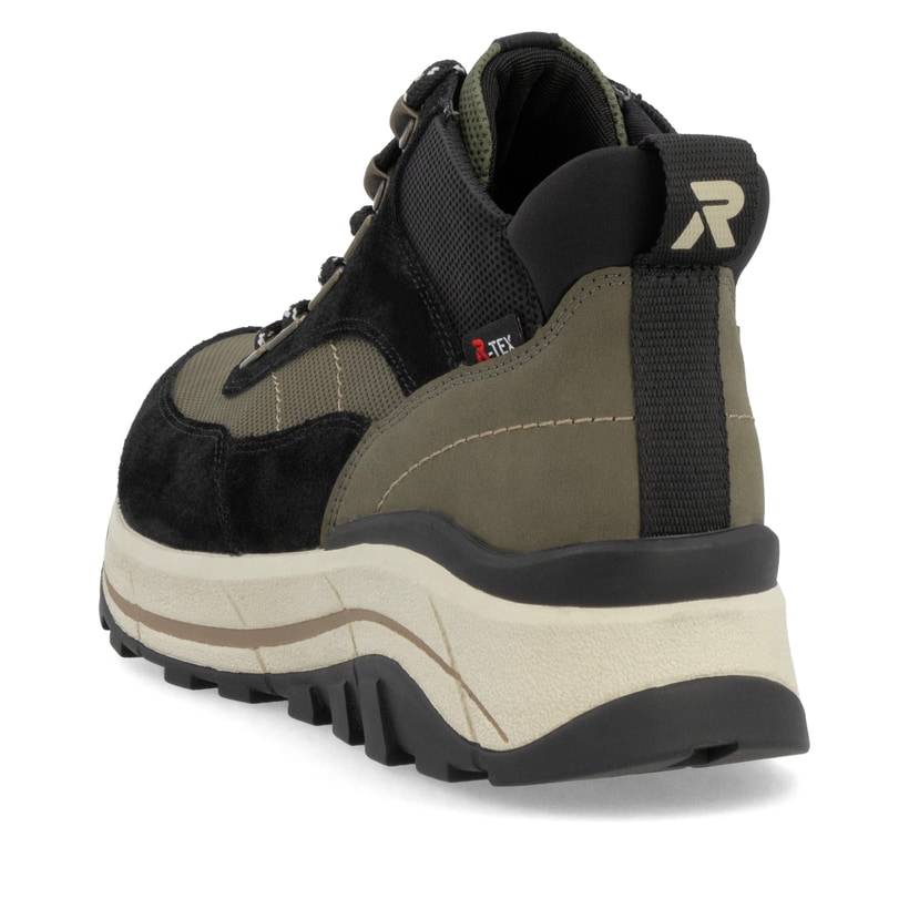 Rieker Artikelnummer W0067-54 Rieker Damen Schnürstiefel urbanschwarz-khaki Online