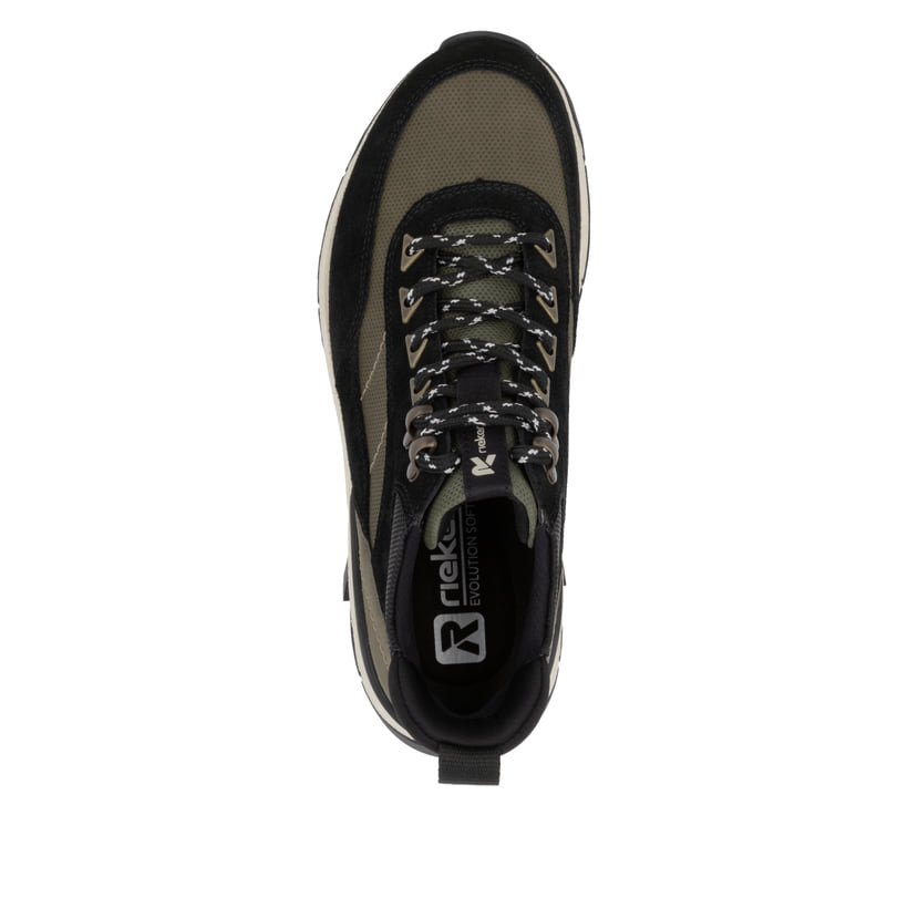 Rieker Artikelnummer W0067-54 Rieker Damen Schnürstiefel urbanschwarz-khaki Online