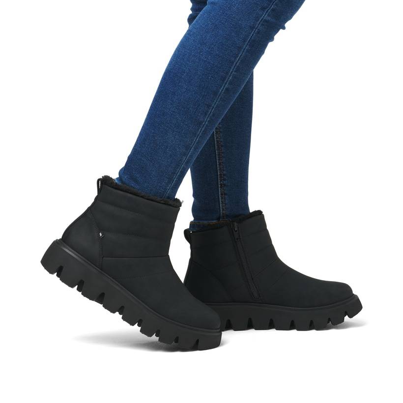 Rieker Artikelnummer W2070-00 Rieker Damen Kurzstiefel graphitschwarz Osterangebot