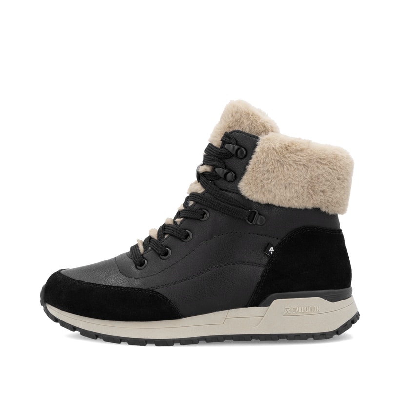 Rieker Artikelnummer W0670-00 Rieker Damen Schnürstiefel carbonschwarz