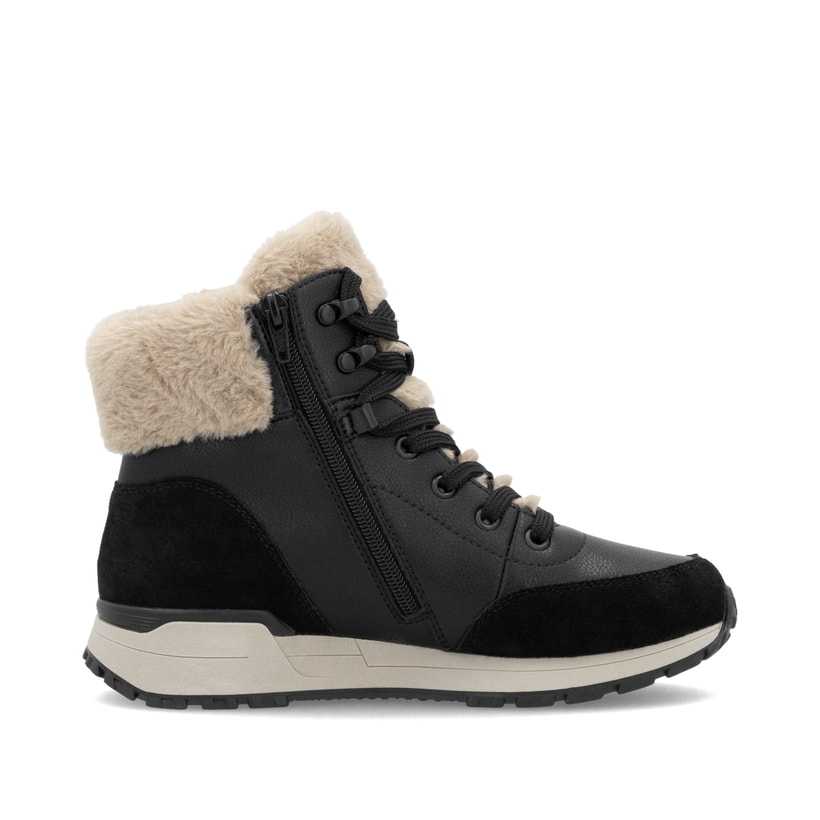 Rieker Artikelnummer W0670-00 Rieker Damen Schnürstiefel carbonschwarz Günstiger Verkauf