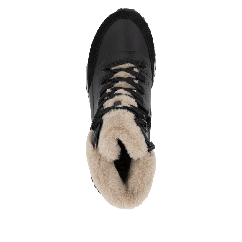 Rieker Artikelnummer W0670-00 Rieker Damen Schnürstiefel carbonschwarz Günstiger Verkauf