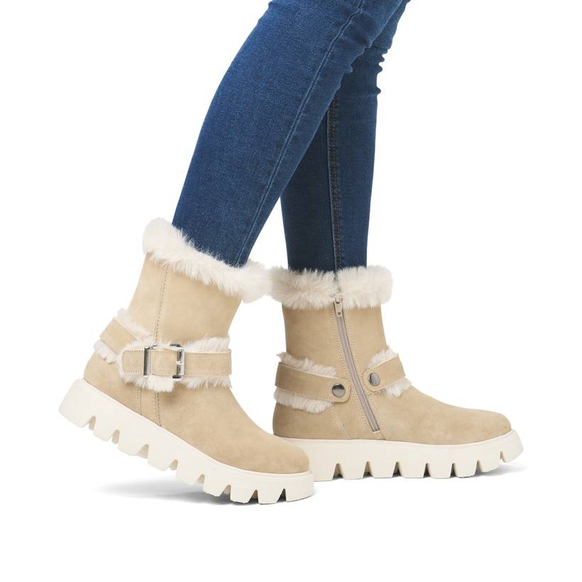 Rieker Artikelnummer W2073-62 Rieker Damen Kurzstiefel lehmbeige Fabrikverkauf