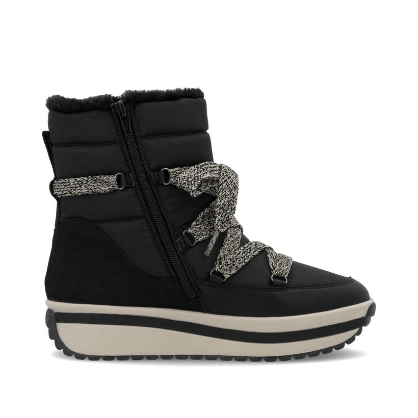Rieker Artikelnummer W0971-00 Rieker Damen Schnürstiefel asphaltschwarz Top Angebot