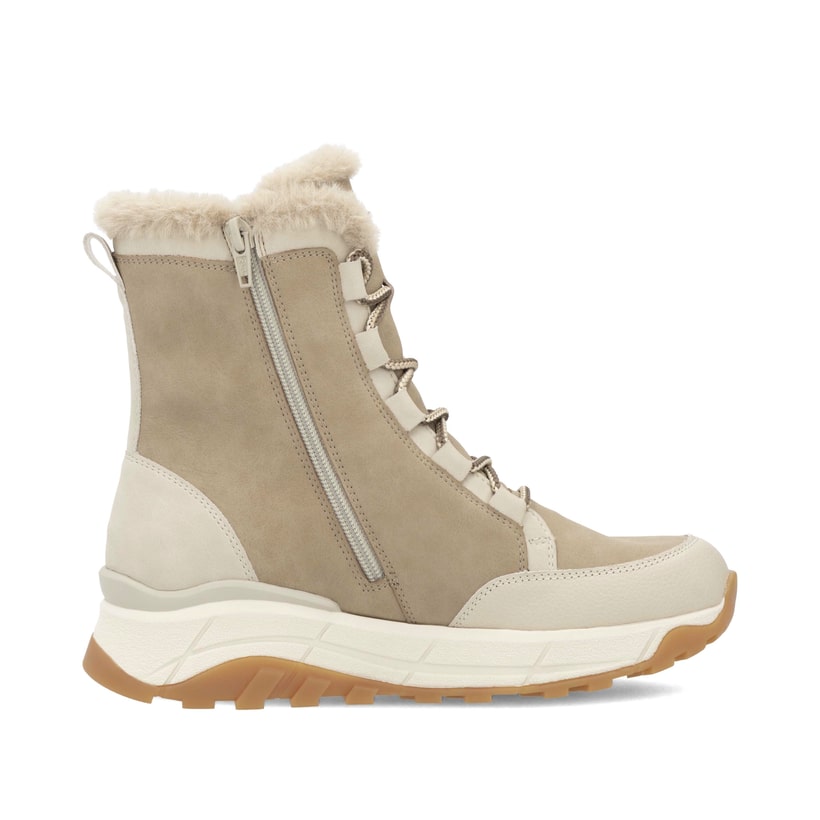 Rieker Artikelnummer W0071-20 Rieker Damen Schnürstiefel cremebeige Online