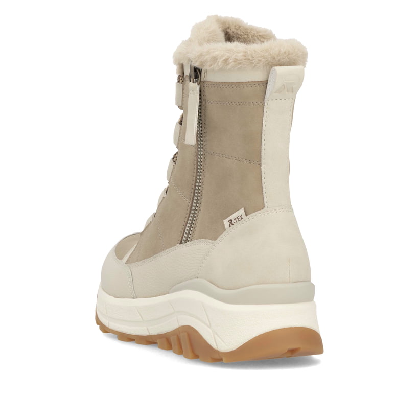 Rieker Artikelnummer W0071-20 Rieker Damen Schnürstiefel cremebeige Online