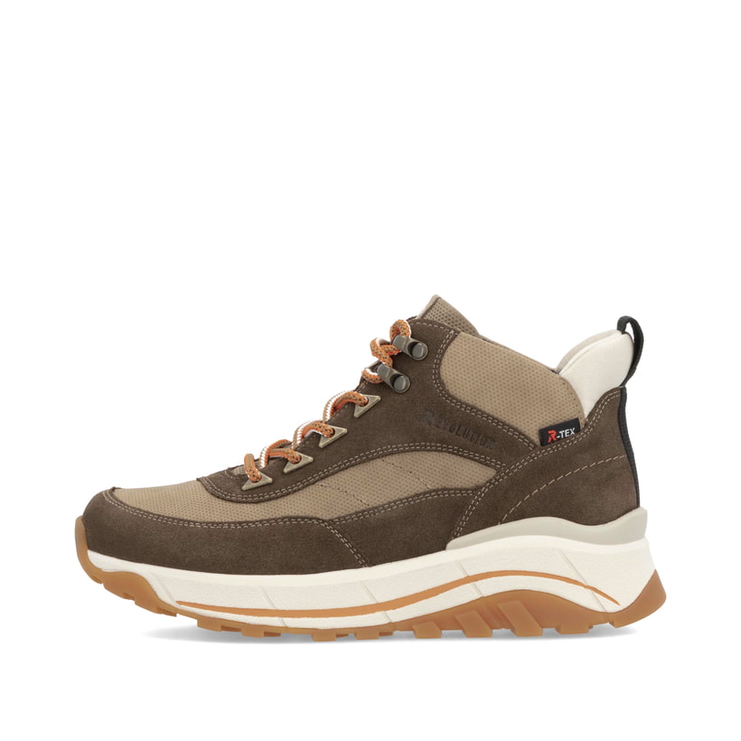Rieker Artikelnummer W0067-20 Rieker Damen Schnürstiefel hozbraun-beige