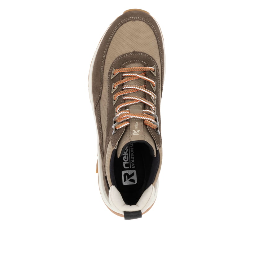 Rieker Artikelnummer W0067-20 Rieker Damen Schnürstiefel hozbraun-beige Outlet