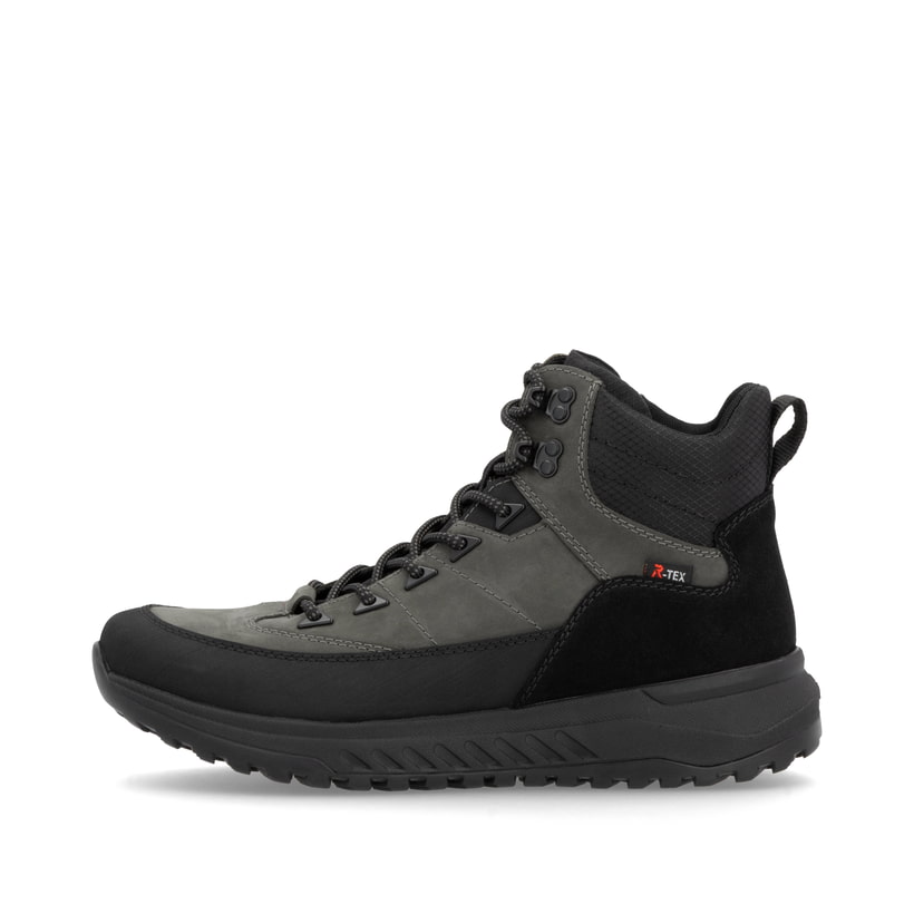 Rieker Artikelnummer U0174-42 Rieker Herren Schnürstiefel graphitgrau-schwarz