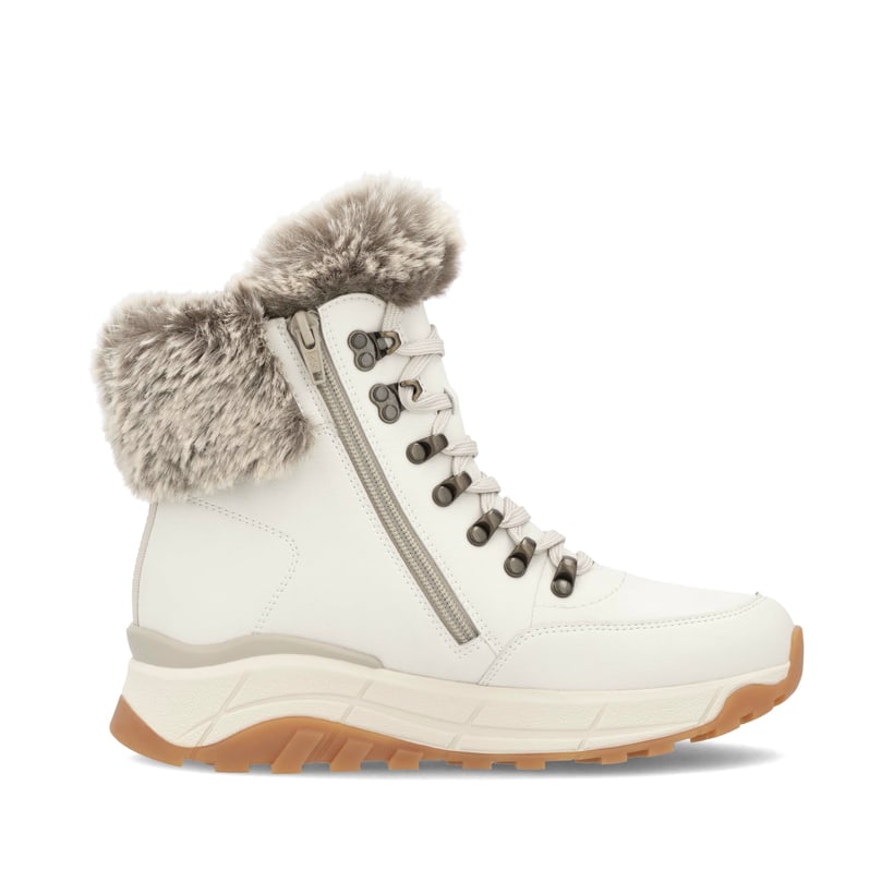 Rieker Artikelnummer W0063-80 Rieker Damen Schnürstiefel cremeweiß Hotsell