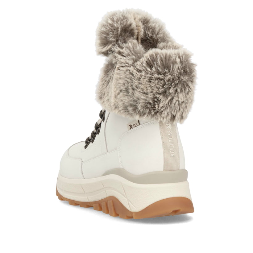 Rieker Artikelnummer W0063-80 Rieker Damen Schnürstiefel cremeweiß Hotsell