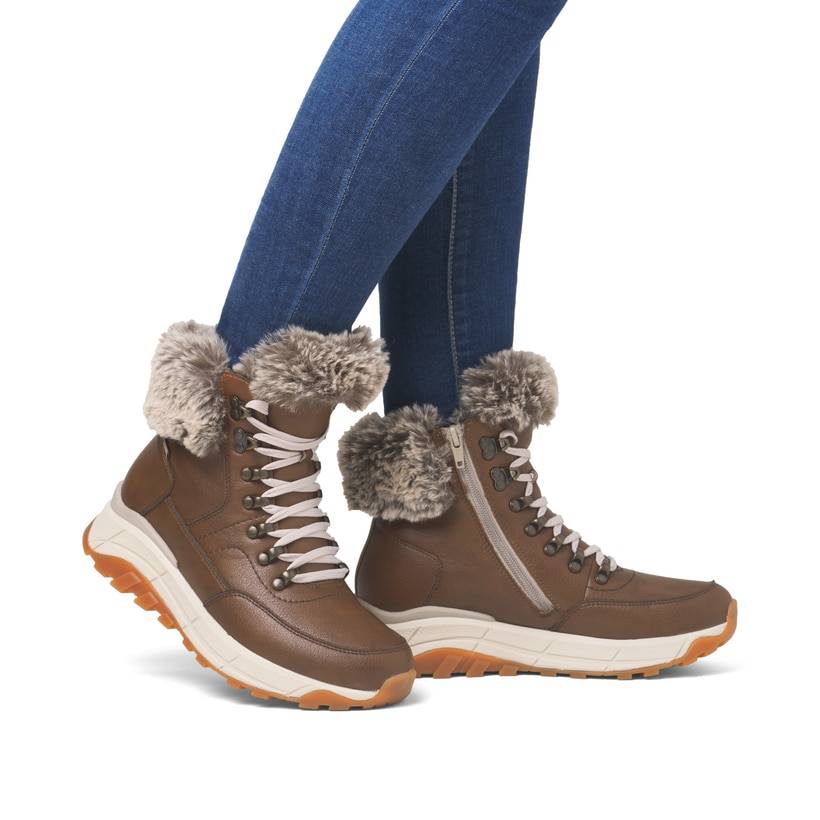 Rieker Artikelnummer W0063-22 Rieker Damen Schnürstiefel zimtbraun im Angebot