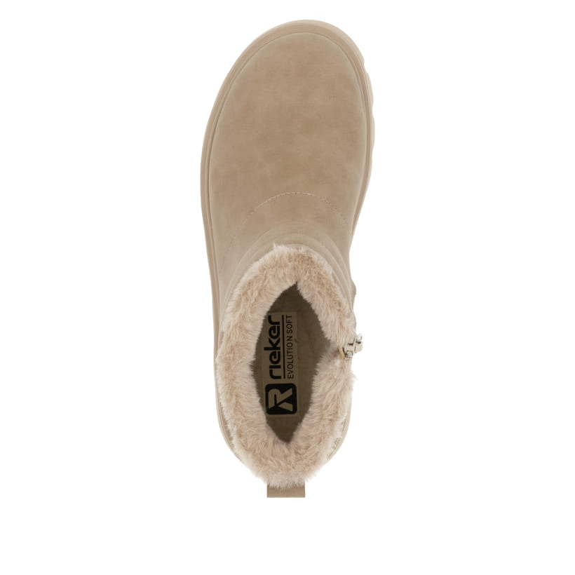 Rieker Artikelnummer W2070-20 Rieker Damen Kurzstiefel lehmbeige Fabrikverkauf