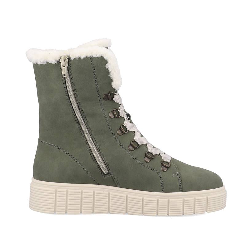 Rieker Artikelnummer W1070-54 Rieker Damen Schnürstiefel khaki snow Meist gekauft