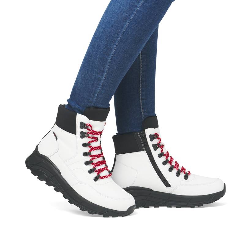 Rieker Artikelnummer W0063-81 Rieker Damen Schnürstiefel macciatoweiß Blitzverkäufe
