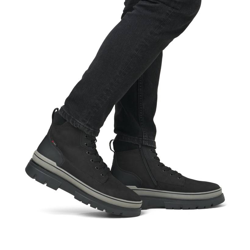 Rieker Artikelnummer U1273-00 Rieker Herren Schnürstiefel carbonschwarz Hotsell