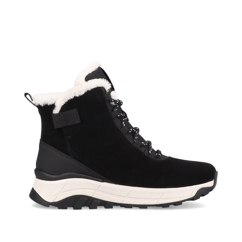 Rieker Artikelnummer W0060-00 Rieker Damen Schnürstiefel deep-black pearl Fabrikverkauf