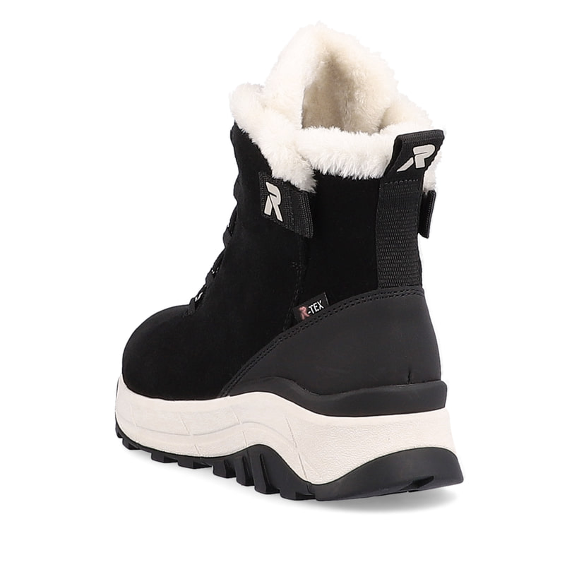 Rieker Artikelnummer W0060-00 Rieker Damen Schnürstiefel deep-black pearl Fabrikverkauf
