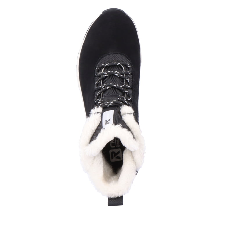 Rieker Artikelnummer W0060-00 Rieker Damen Schnürstiefel deep-black pearl Fabrikverkauf