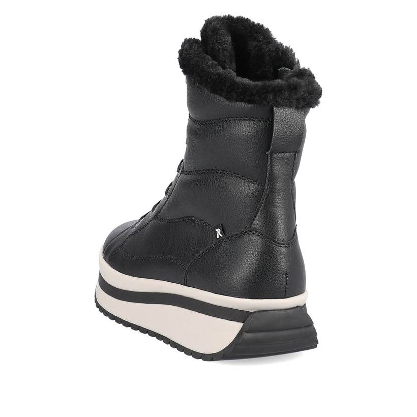 Rieker Artikelnummer W0963-01 Rieker Damen Schnürstiefel urbanschwarz Outlet