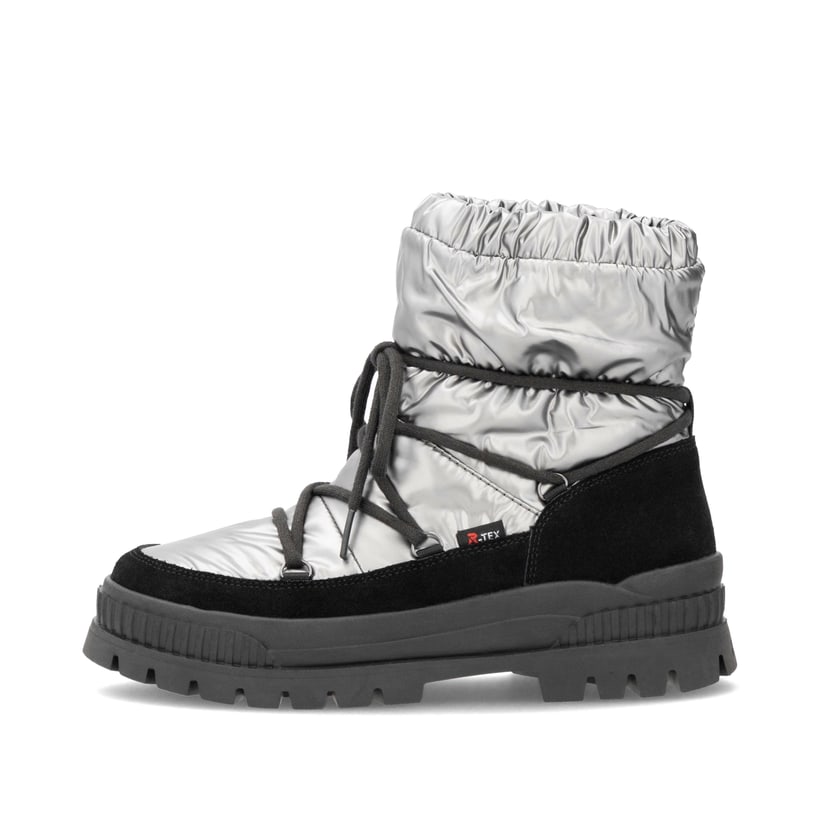 Rieker Artikelnummer W2170-42 Rieker Damen Kurzstiefel silber-schwarz