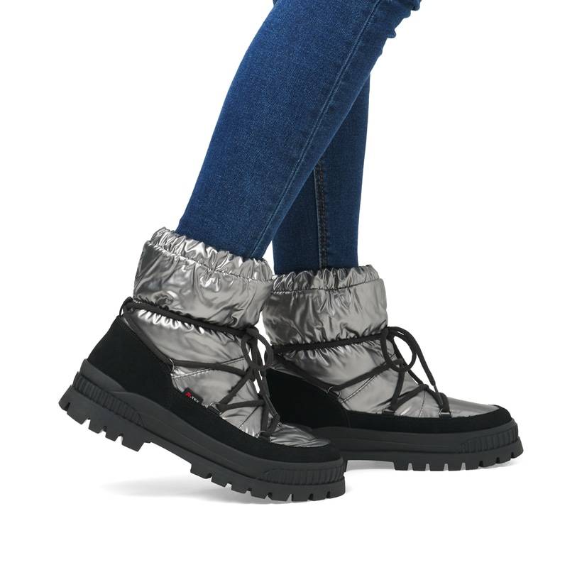 Rieker Artikelnummer W2170-42 Rieker Damen Kurzstiefel silber-schwarz Angebote