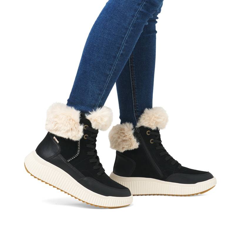 Rieker Artikelnummer W1773-00 Rieker Damen Kurzstiefel graphitschwarz Sonderangebot der Fabrik