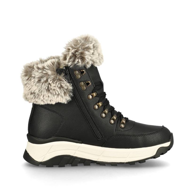 Rieker Artikelnummer W0063-00 Rieker Damen Schnürstiefel stahlschwarz Schlussverkauf