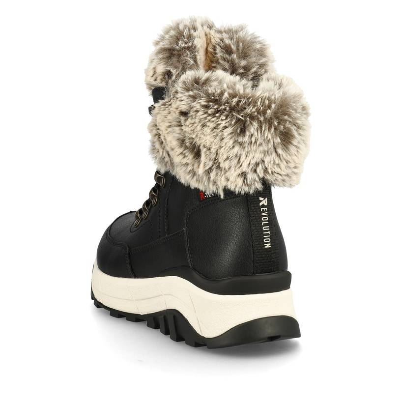 Rieker Artikelnummer W0063-00 Rieker Damen Schnürstiefel stahlschwarz Schlussverkauf