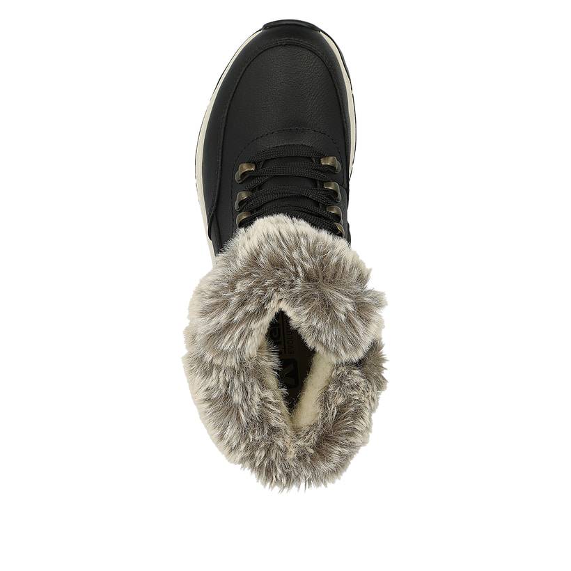 Rieker Artikelnummer W0063-00 Rieker Damen Schnürstiefel stahlschwarz Schlussverkauf