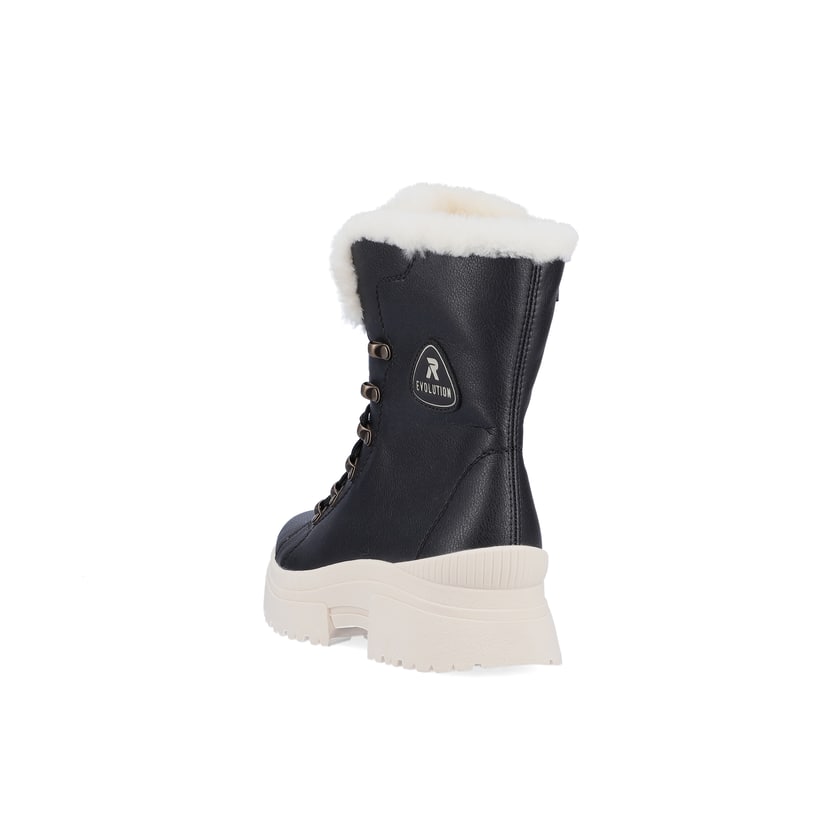 Rieker Artikelnummer W0372-00 Rieker Damen Schnürstiefel deep black Fabrikverkauf