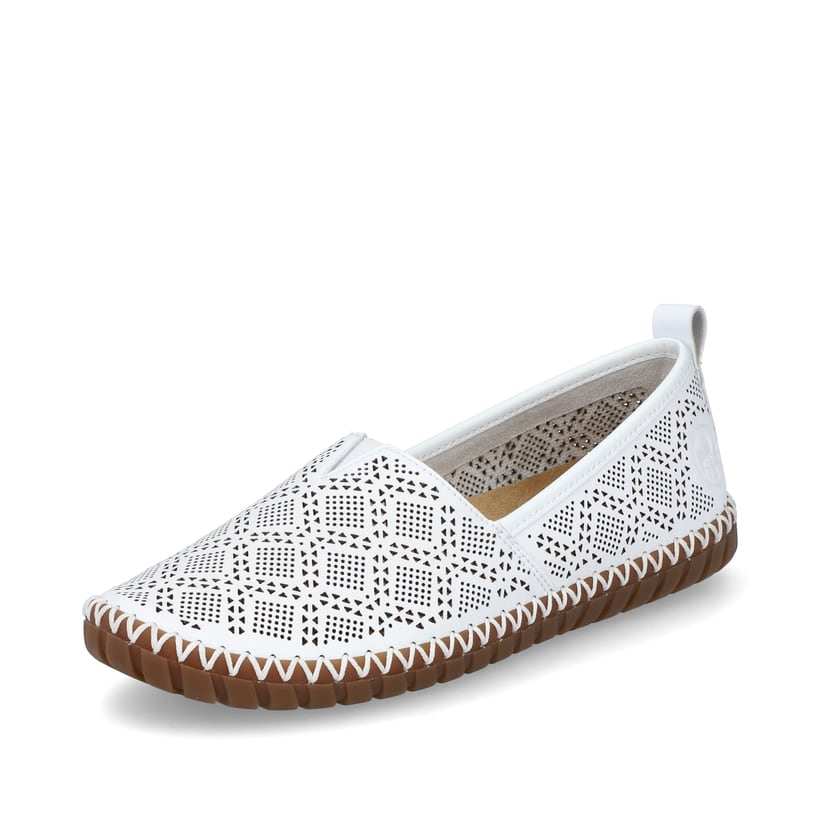 Rieker Artikelnummer M2851-80 Rieker Damen Ballerinas reinweiss Super Rabatt
