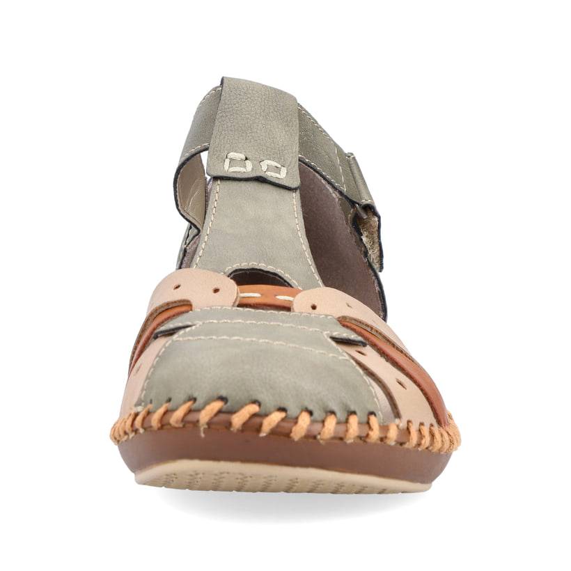 Rieker Artikelnummer M1655-54 Rieker Damen Riemchensandalen mintgrün-beige Hotsell