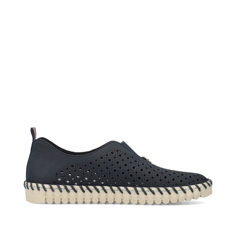 Rieker Artikelnummer N1963-14 Rieker Damen Slipper stahlblau im Angebot