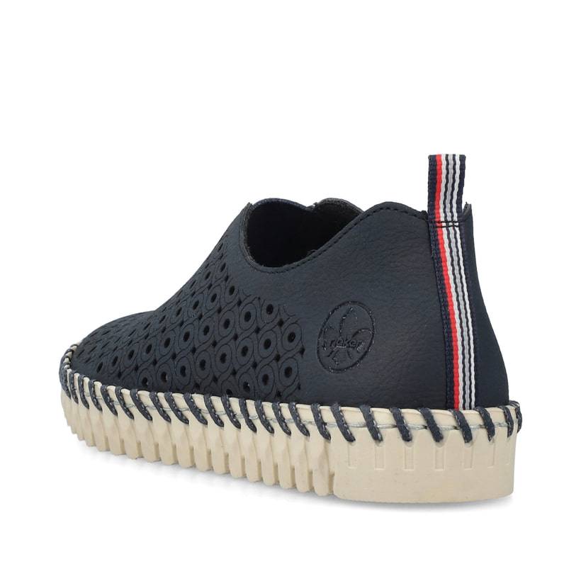 Rieker Artikelnummer N1963-14 Rieker Damen Slipper stahlblau im Angebot