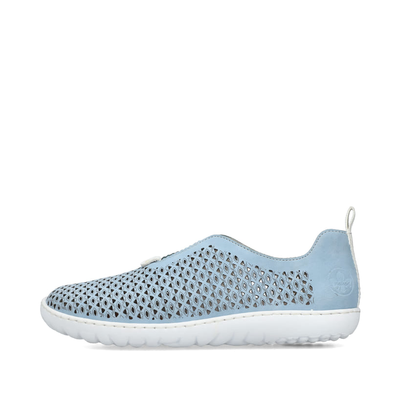 Rieker Artikelnummer 52866-10 Rieker Damen Slipper hellblau