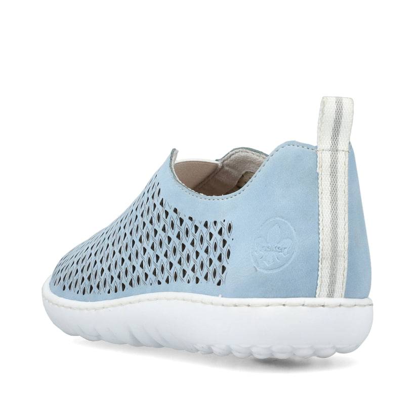 Rieker Artikelnummer 52866-10 Rieker Damen Slipper hellblau Günstiger Verkauf