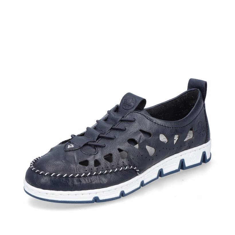 Rieker Artikelnummer 49956-14 Rieker Damen Slipper stahlblau Blitzverkäufe
