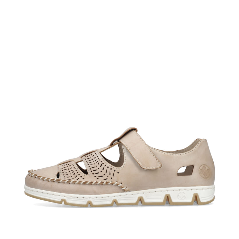 Rieker Artikelnummer 49958-61 Rieker Damen Slipper braun-beige