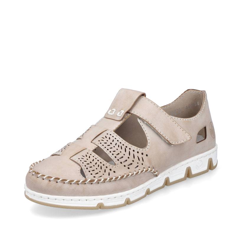 Rieker Artikelnummer 49958-61 Rieker Damen Slipper braun-beige Online